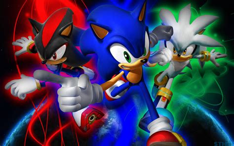 Sonic,Shadow And Silver - Wallpaper by SonicTheHedgehogBG on DeviantArt