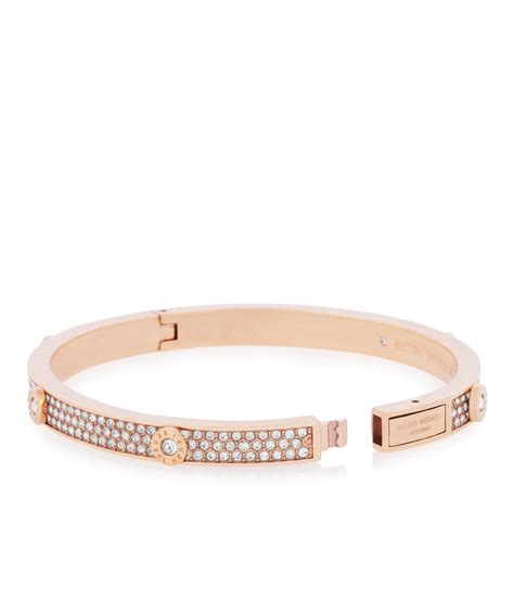 Henri bendel Miss Bendel Pave Bangle Bracelet in Pink (ROSE GOLD) | Lyst