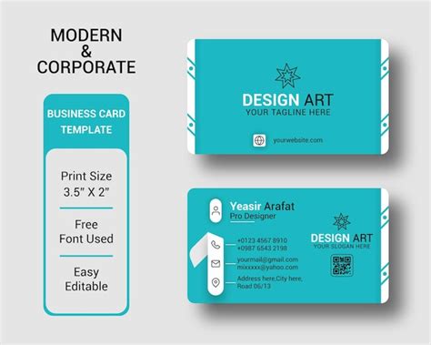 Premium Vector | Creative modern business card template.