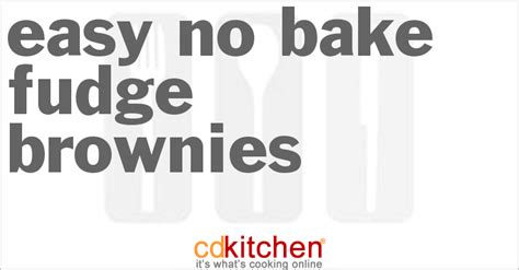 Easy No-Bake Fudge Brownies Recipe | CDKitchen.com