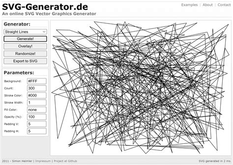 GitHub - Fannon/svg-generator: An online SVG Graphics Generator with the ability to export to SVG.