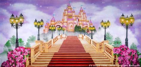 Backdrop FY037 Fairy Tale Castle 2 Stage Backdrop, Photo Booth Backdrop, Booth Backdrops ...