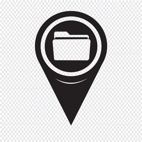 Map Pointer Folder Icon 645389 Vector Art at Vecteezy