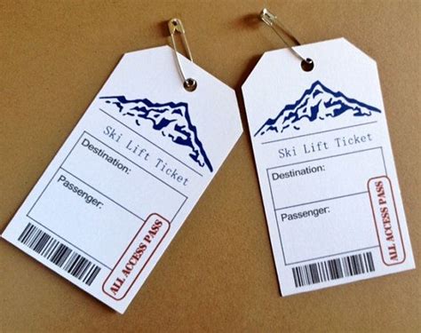 Ski Lift Ticket Wedding Printable Escort Place Cards Seating - Etsy | Ski lift tickets, Ski ...