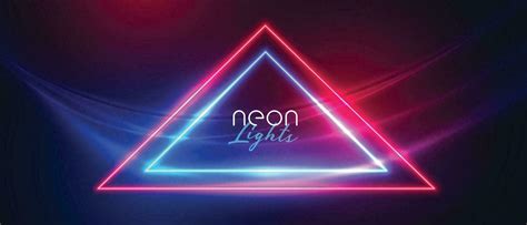 abstract neon triangle with wave lights banner 36889681 Vector Art at Vecteezy