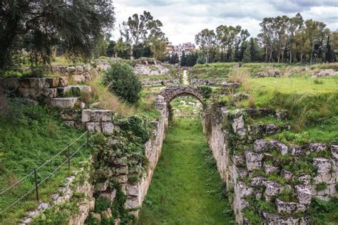 Ancient ruins in Syracuse stock image. Image of siracusa - 88656713