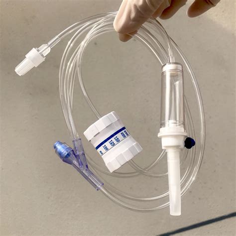 Pyrogen free Disposable Infusion Set IV Flow Regulator Extension Set ...