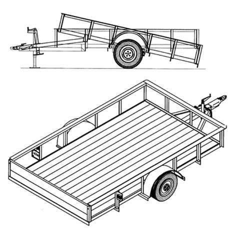 6’4″ x 10′ Utility Tilt Trailer Plans – Model 1110T | Mechanics | Pinterest | Tilt trailer ...