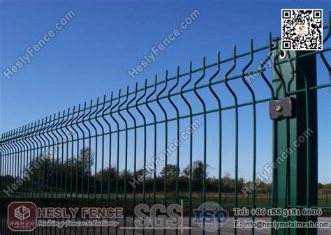 Green Color PVC coated Welded Wire Fence Panels 1.8m high X 3.0m width