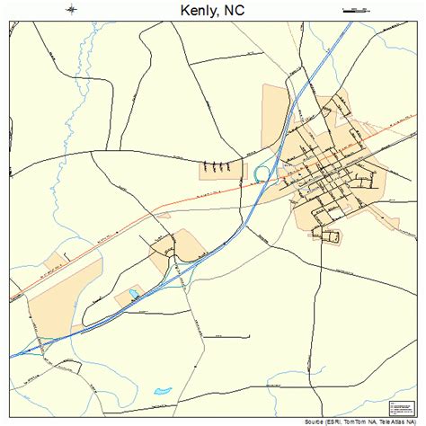 Kenly North Carolina Street Map 3735540