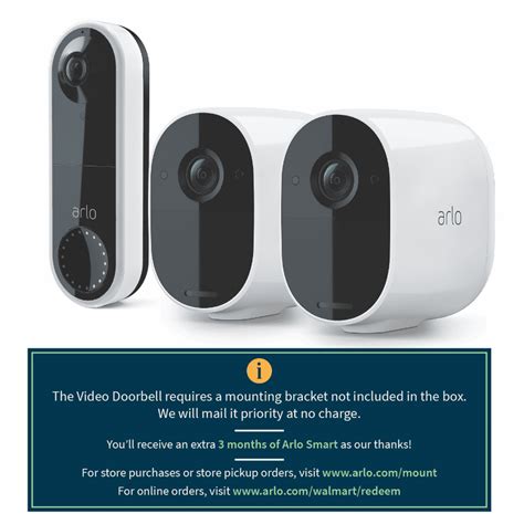 Arlo Essential Security Camera Bundle - 2 Essential Cameras with 1 Wired Video Doorbell - dealepic