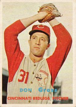341 - Don Gross RC - Cincinnati Reds Mlb Players, Baseball Players, Mlb Baseball, Major League ...