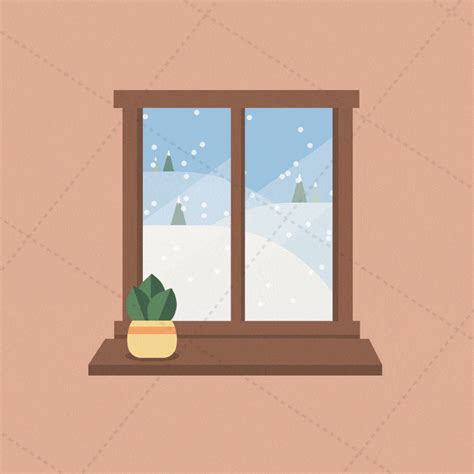 Snow Falling Window Gif