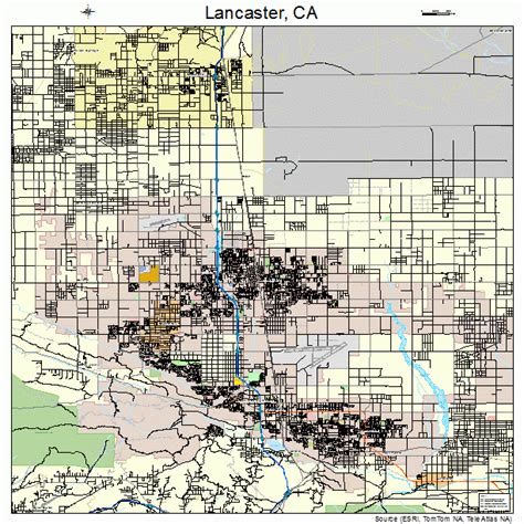 Lancaster California Street Map 0640130