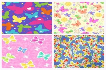 Butterfly Print Fleece Fabric