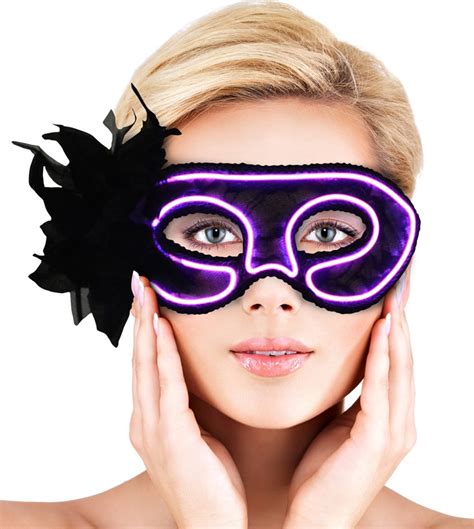 Halloween Mask for Women Light Up Venetian Lace Mask LED Party Eye Mask - Walmart.com - Walmart.com