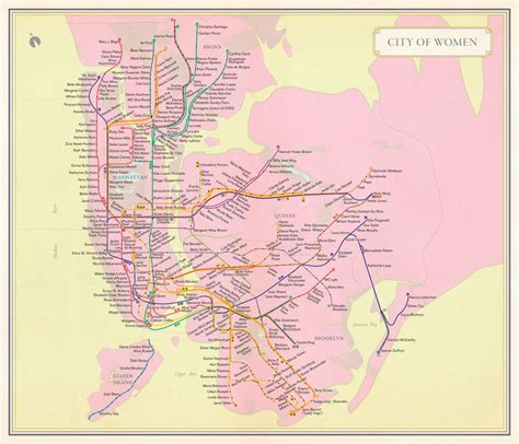City of Women Map Renames NYC Subway Stations After Famous Women - Untapped New York