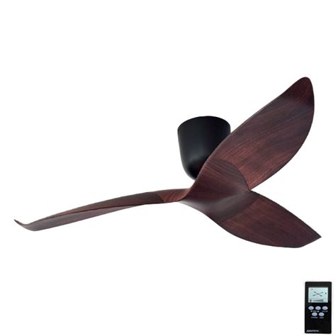 Aeratron AE3+ DC Ceiling Fan with Remote - Black W/ Dark Walnut 50"