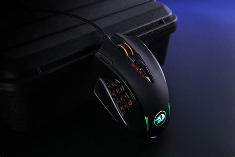 Redragon Impact M908 RGB MMO Laser Wired Gaming Mouse with 12,400DPI ...