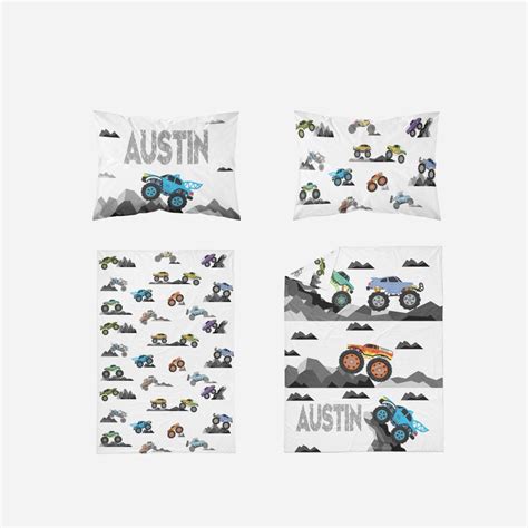 Monster Truck Bedding Monster Truck Sheet Set Monster Truck - Etsy