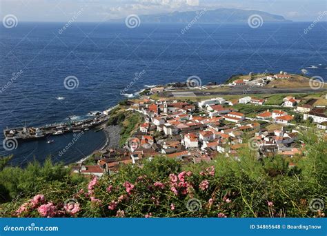 Island of Corvo in the Atlantic Ocean Azores Portugal Stock Photo ...