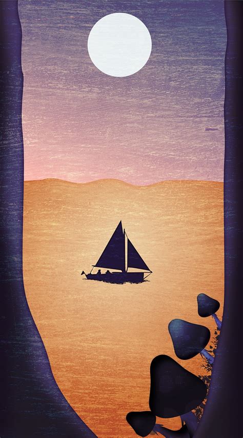 Download Sailboat, Sea, Moon. Royalty-Free Stock Illustration Image - Pixabay