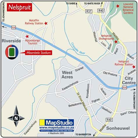 Mbombela Stadium Nelspruit South Africa Map - mataffin south africa ...