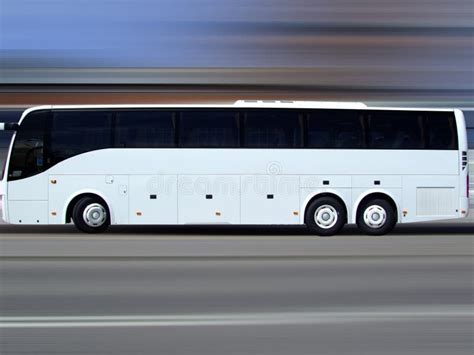 White Tour Bus stock image. Image of tourist, transit - 35357801