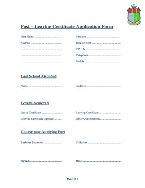 School Leaving Certificate Template - Awesome Template Collections