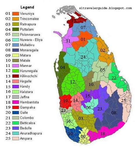 Sri Lanka Travel Guide, best places, maps & all details: SRI LANKA DISTRICT