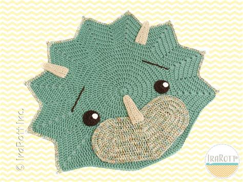 CROCHET PATTERN Triceratops Dinosaur Animal Rug | Etsy