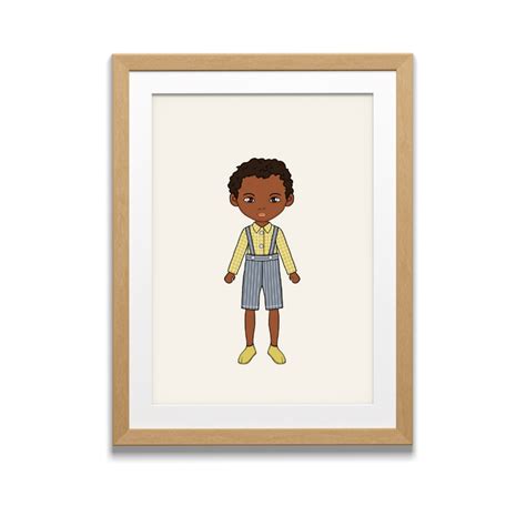 Boy Wall Art | Kids Poster | Black Boy Nursery Decor – Philly & Friends