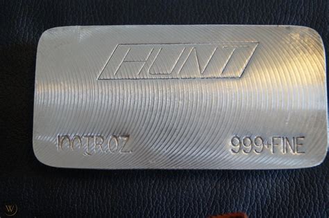 Very Rare 100 oz. Hunt Brothers .999 Silver Bar | #1813618467