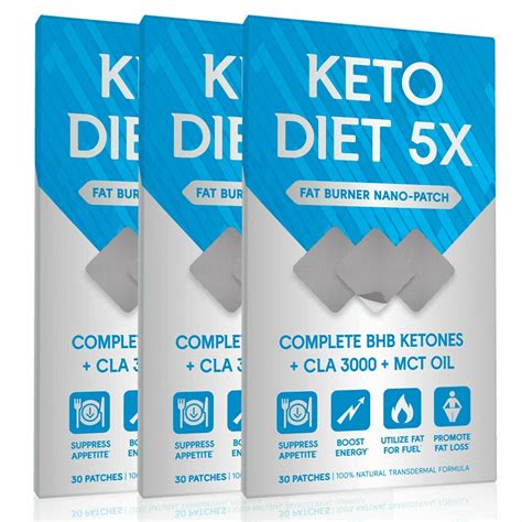 Weight Loss Patch Keto Diet 5X Pure Ketogenic Diet Supplement 30 Patches Phenemine Appetite ...