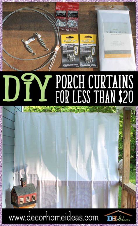 DIY Instant Porch Curtains for Less Then $20