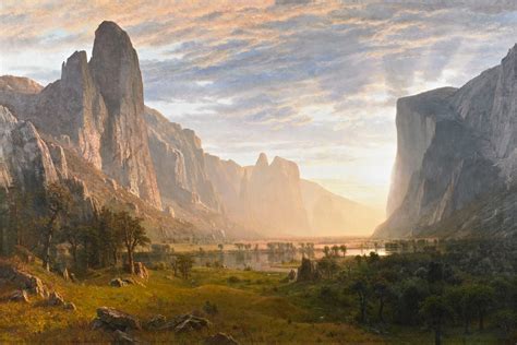 Looking Down Yosemite Valley, California by Albert Bierstadt