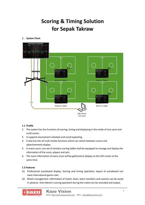 (PDF) Scoring & Timing Solution for Sepak Takraw - kazovision.com · for Sepak Takraw 1． System ...