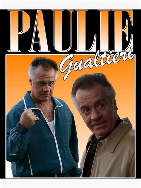 "Paulie Walnuts Gualtieri Retro Design Sopranos " Poster for Sale by ThomasBrady | Redbubble