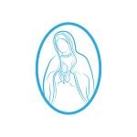 Our Lady Vector Logo Illustrations Outline Template Our Lady Lourdes Stock Vector Image by ...