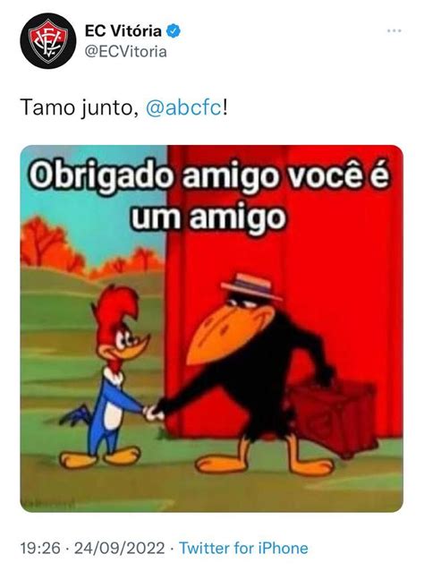 "Obrigado amigo, você é um amigo": Vitória usa meme para agradecer ajuda do ABC em acesso à ...