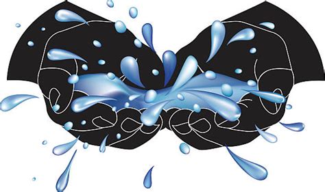 Water In Cupped Hands Illustrations, Royalty-Free Vector Graphics ...