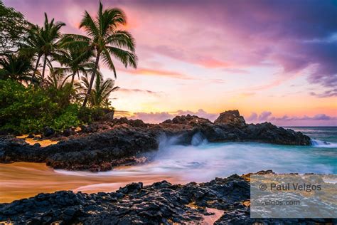 Maui Print - Makena Cove Secret Beach Sunrise, Paako Kihei Wailea ...