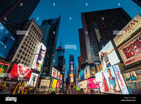 Time Square New York at night Stock Photo - Alamy