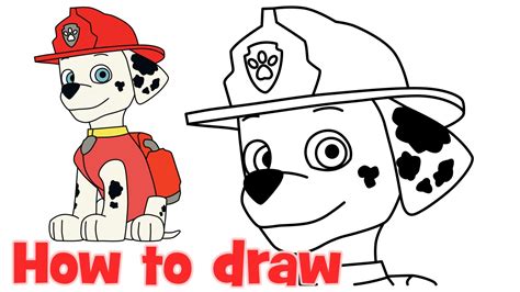 Chase Paw Patrol Sketch at PaintingValley.com | Explore collection of ...