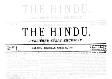 The Hindu Newspaper - 140 year journey