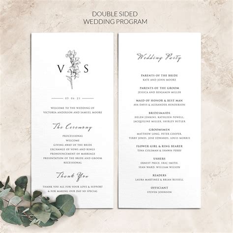 Zelie Catholic Wedding Program Template Nuptial Mass | ubicaciondepersonas.cdmx.gob.mx