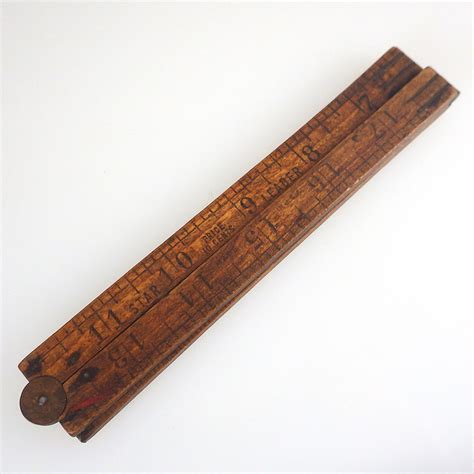 4-Fold Star Leader 24" Vintage Wooden Folding Ruler