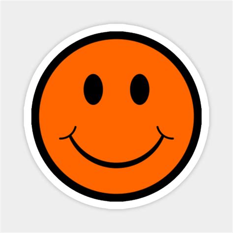 Smiley Face Orange Emoji - Smiley Face Emoji Orange - Magnet | TeePublic