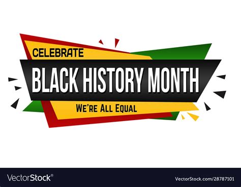 Black history month banner design Royalty Free Vector Image