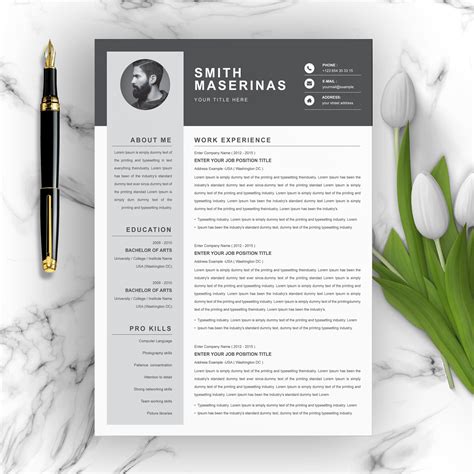 Professional Resume Modern Resume Template Cover Letter, Word, Mac,a4, CV Template, Professional ...